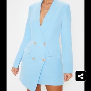 PrettyLittleThing Dresses - Pretty little thing baby blue blazer dress PrettyLittleThing Dresses - Pretty little thing baby blue blazer dress